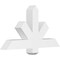 Ekena Millwork Kennewick Architectural Grade PVC Gable Bracket, 36"W x 19 1/2"H x 4"D x 4"F, 13/12 Pitch GBP036X20X0404KEN00 - alternate 1